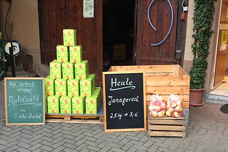 Apfelsaft in der Box